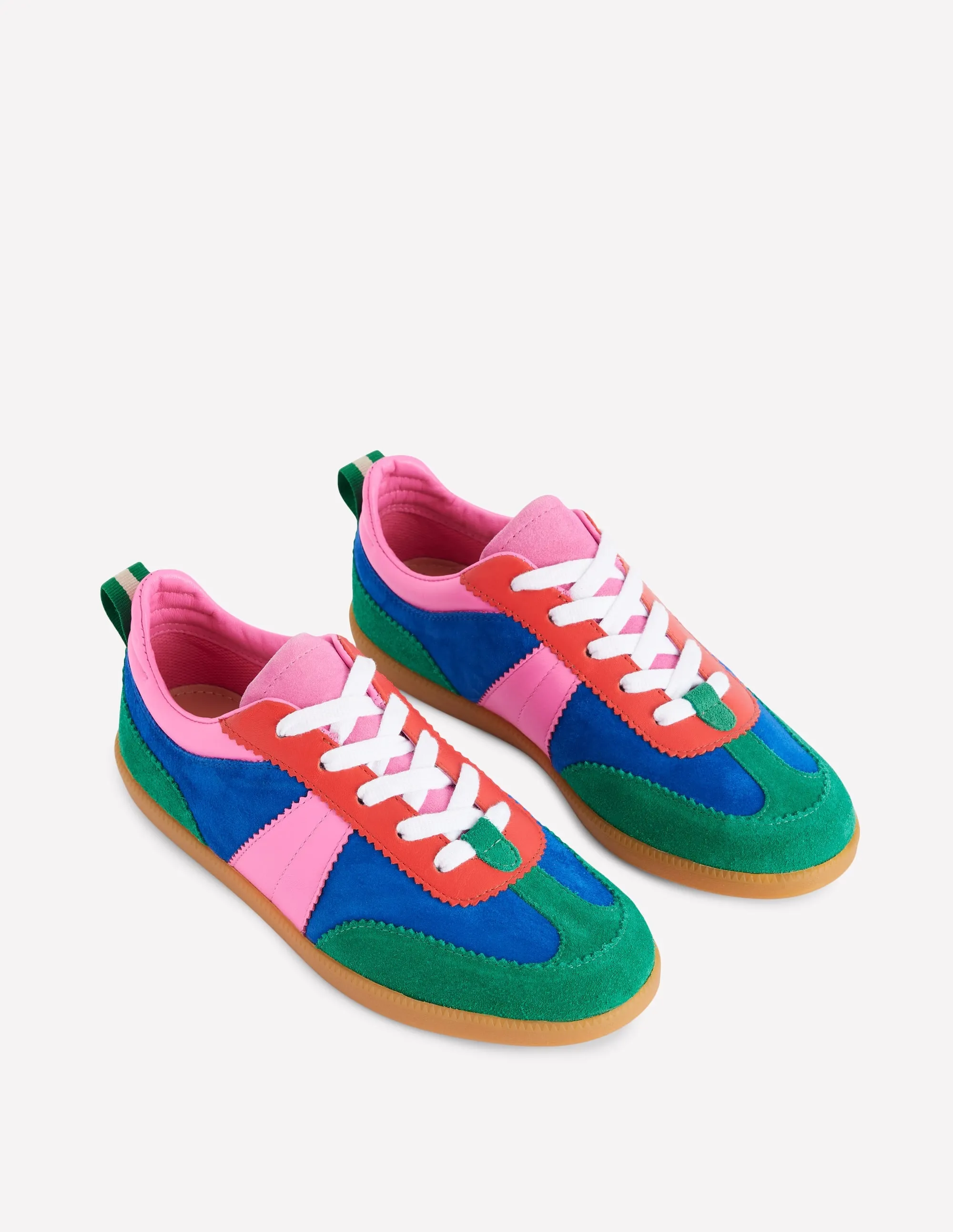 Erin Retro Tennis Trainers-Multi Colourblock