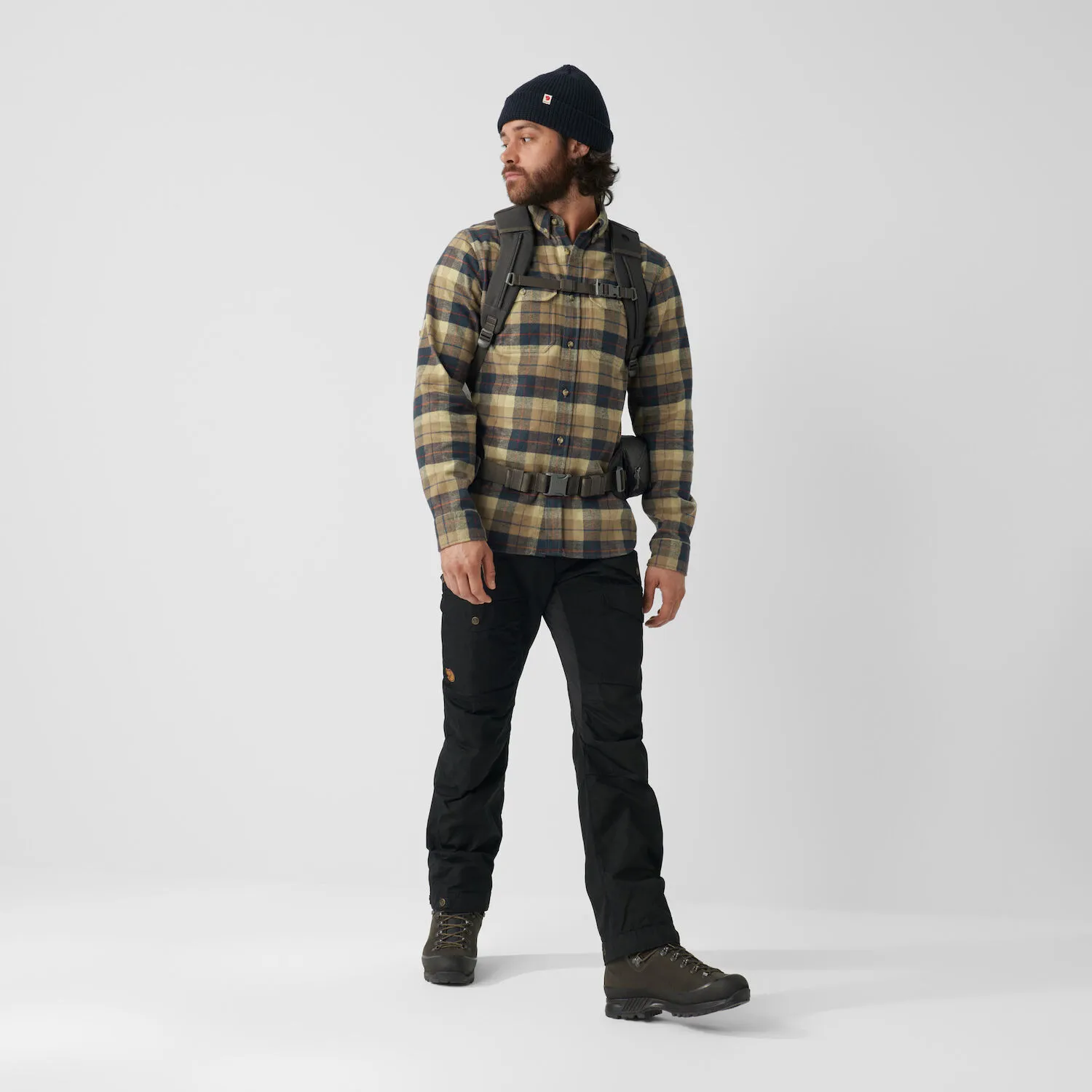 Fjällräven Men&#x27;s Singi Heavy Flannel Shirt Autumn Leaf-Dark Navy | Buy Fjällräven Men&#x27;s Singi Heavy Flannel Shirt Autumn Leaf-Dark Navy here | Outnorth