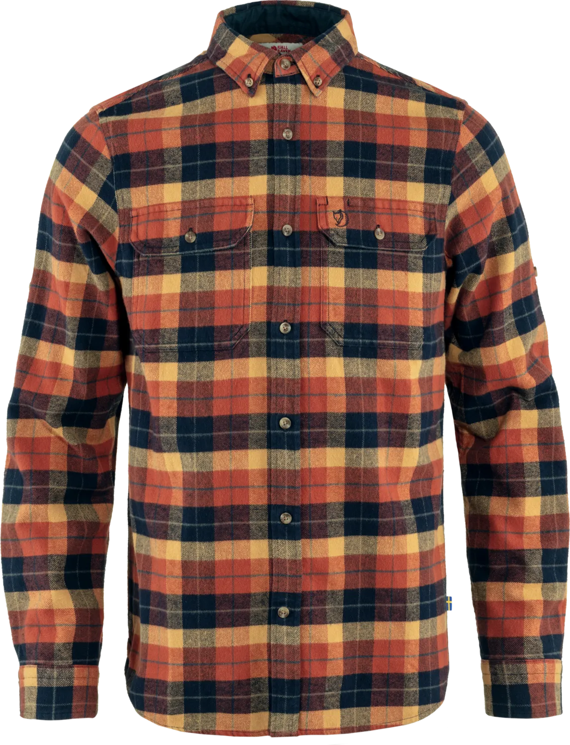 Fjällräven Men&#x27;s Singi Heavy Flannel Shirt Autumn Leaf-Dark Navy | Buy Fjällräven Men&#x27;s Singi Heavy Flannel Shirt Autumn Leaf-Dark Navy here | Outnorth