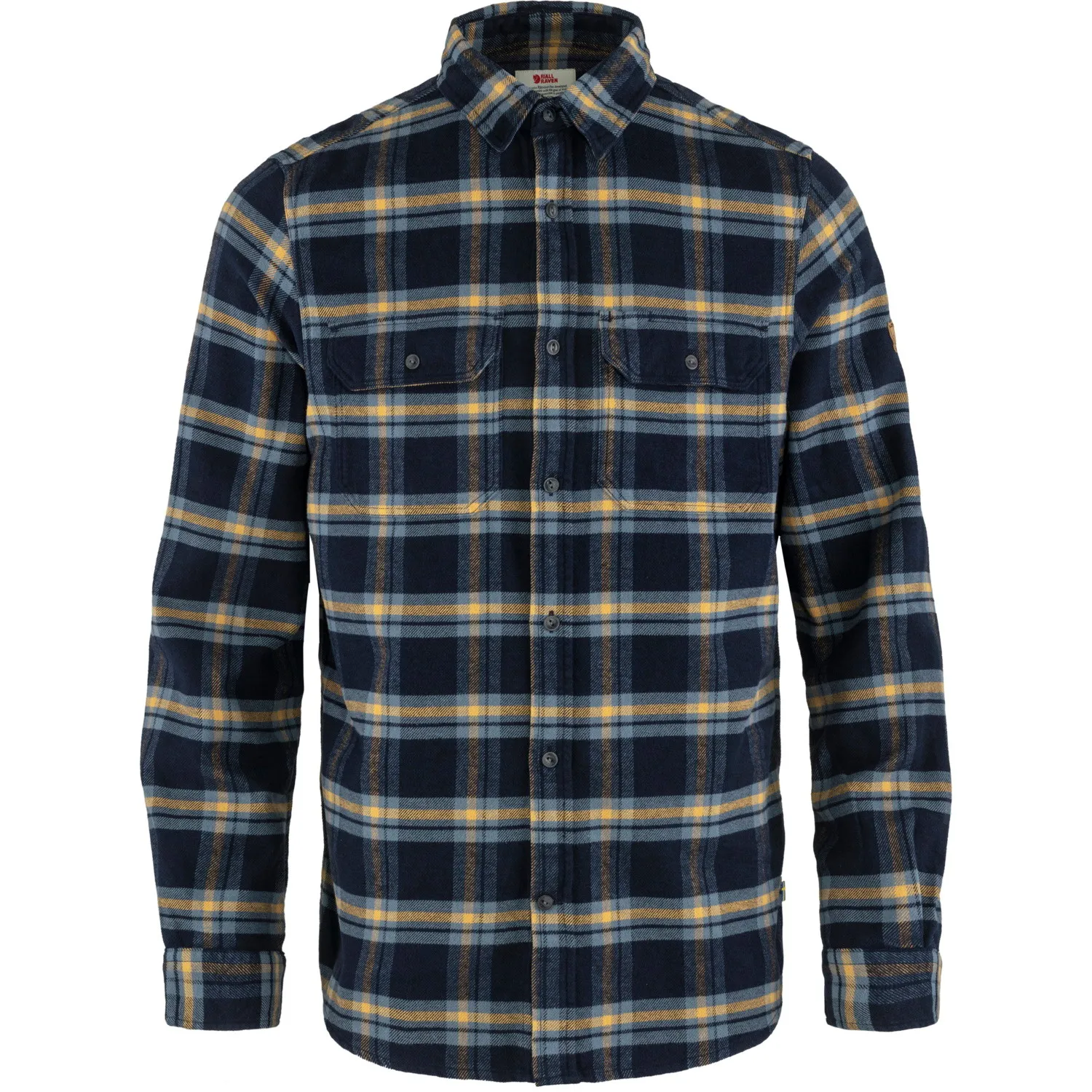 Fjällräven Men&#x27;s Övik Heavy Flannel Shirt Dark Navy-Buckwheat Brown | Buy Fjällräven Men&#x27;s Övik Heavy Flannel Shirt Dark Navy-Buckwheat Brown here | Outnorth