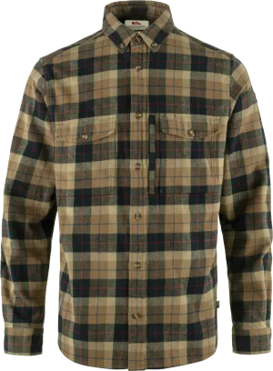 Fjällräven Men&#x27;s Värmland Heavy Flannel Shirt Dark Sand-Dark Navy | Buy Fjällräven Men&#x27;s Värmland Heavy Flannel Shirt Dark Sand-Dark Navy here | Outnorth