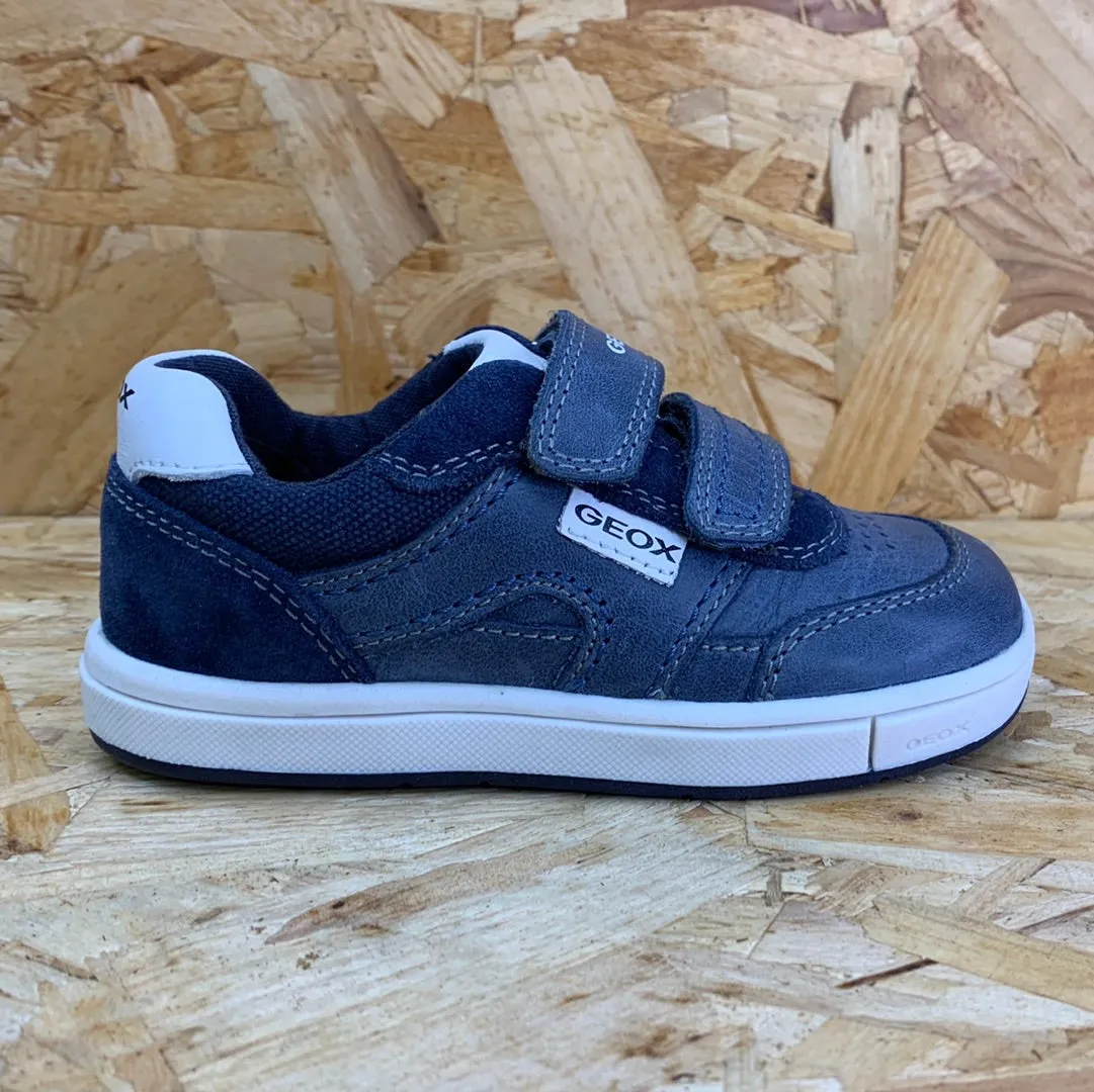 Geox Infant Trottola Leather Trainer - Navy / White