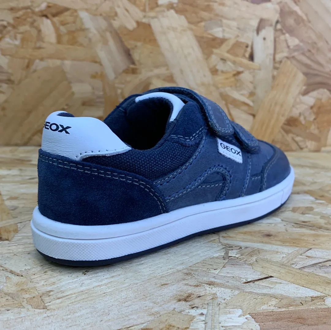 Geox Infant Trottola Leather Trainer - Navy / White