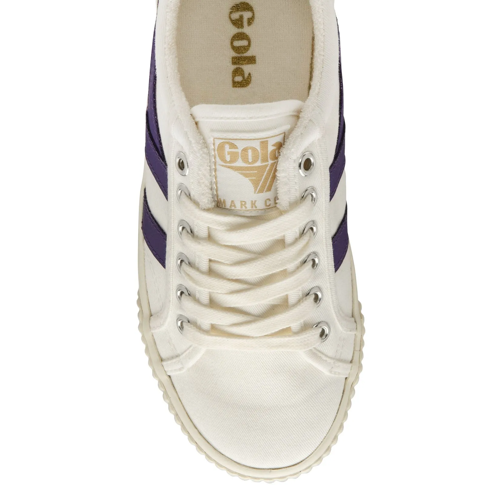 Gola Womens Tennis Mark Cox Classic Trainers - White/Violet