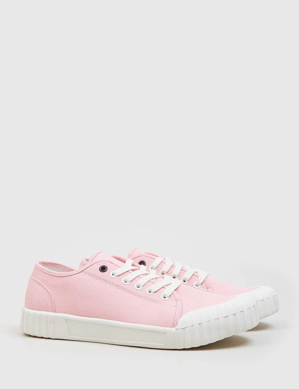 Good News Bagger Low Trainers (Canvas) - Pink