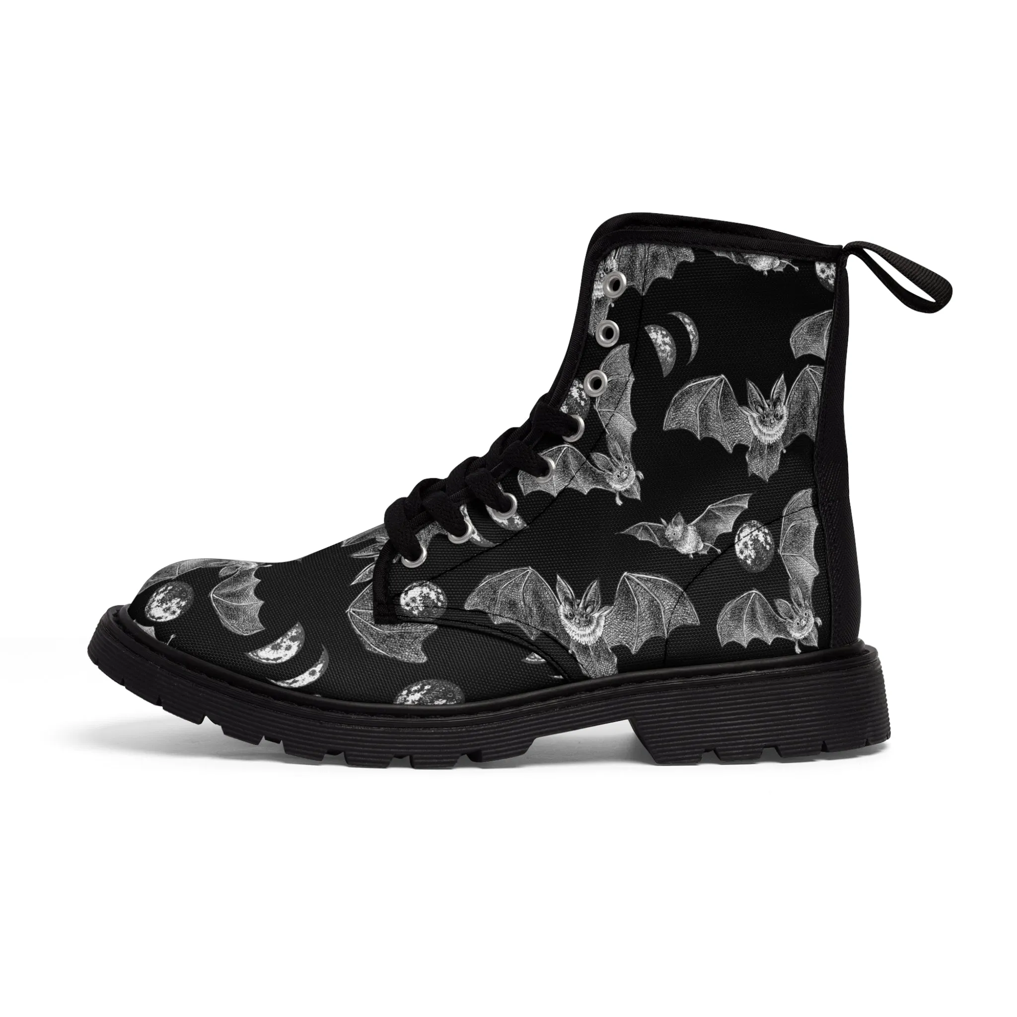 Gothic Bats Women's Canvas Boots