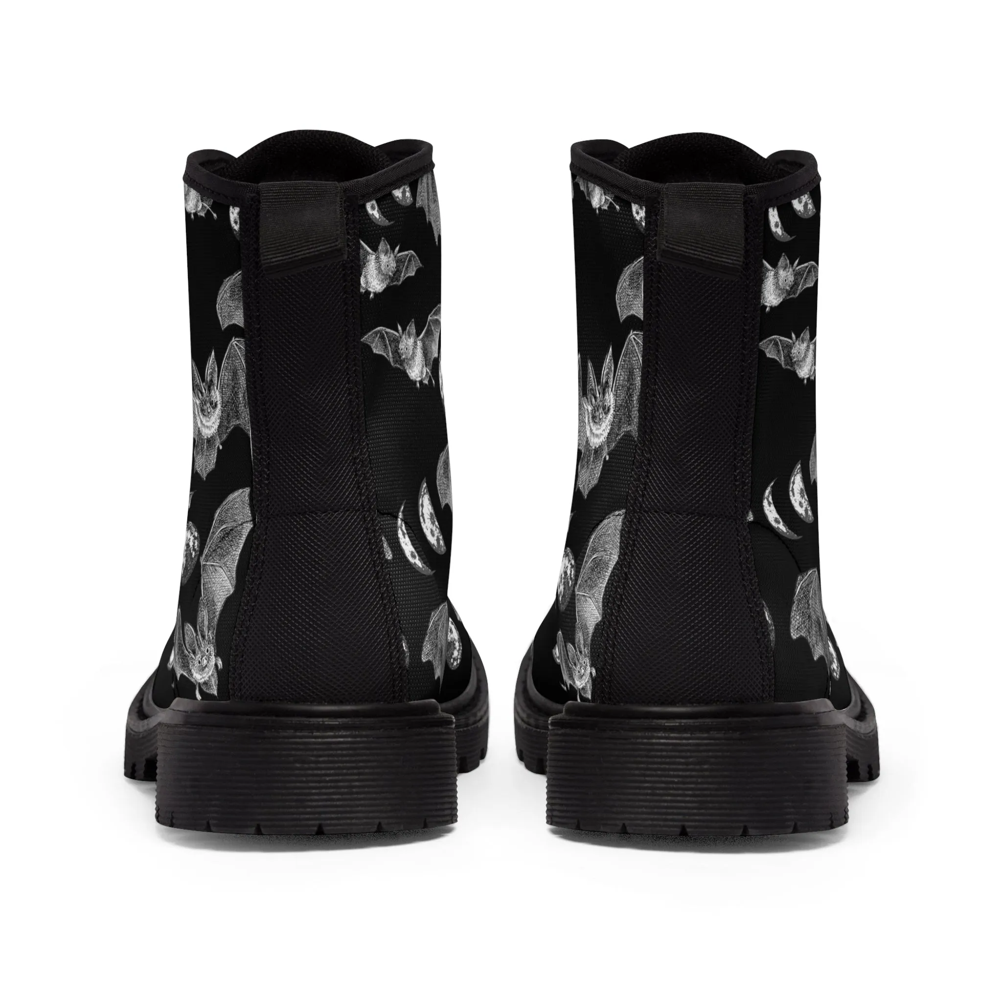 Gothic Bats Women's Canvas Boots