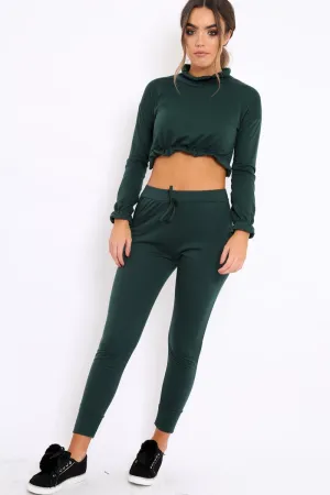 Green Frill Hem Tracksuit - Adah