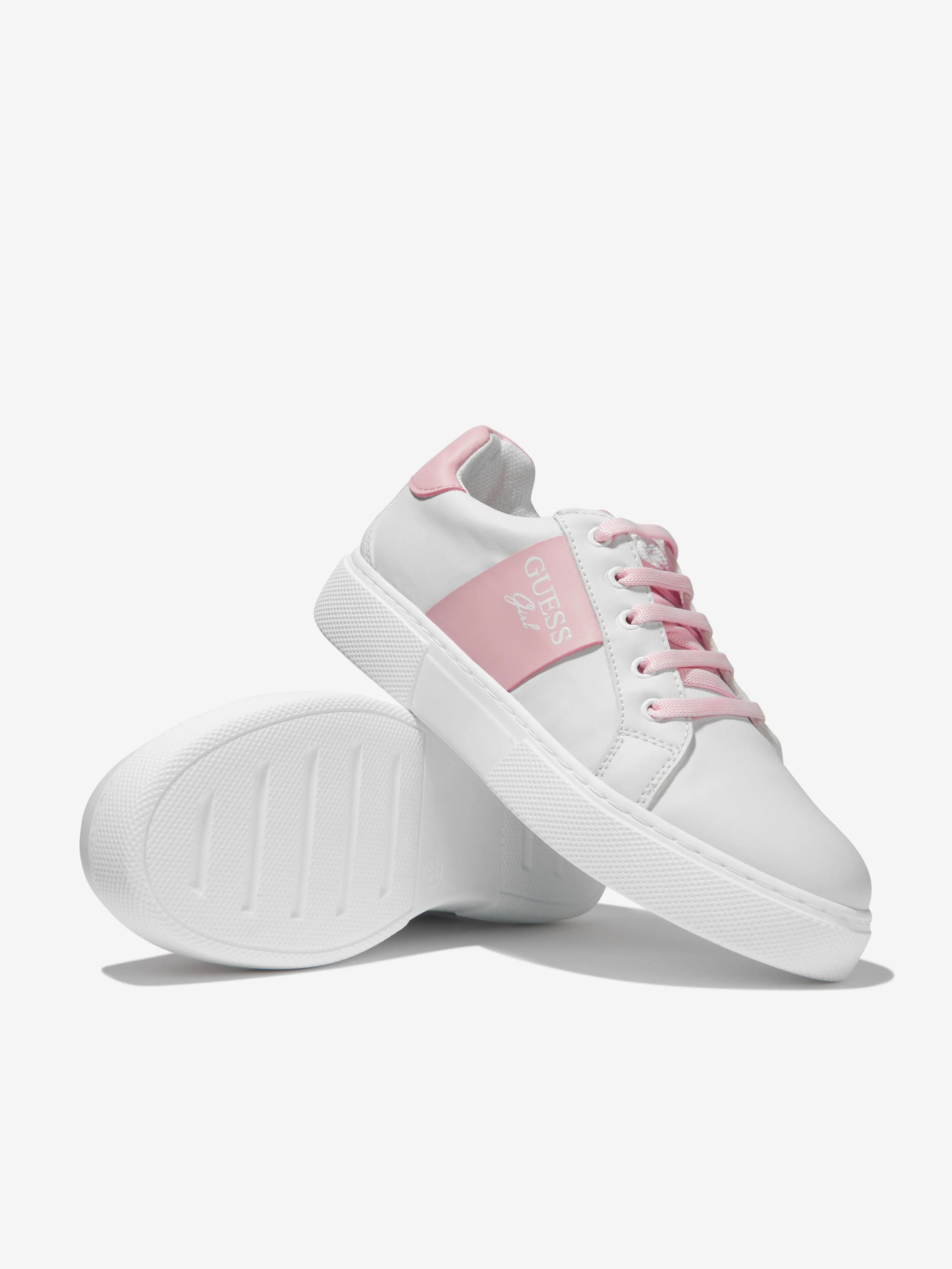 Guess Girls Faux Leather Logo Trainers