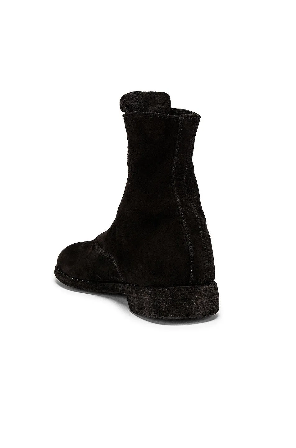 Guidi Stag Suede Zipper boots, black