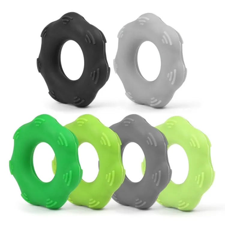 Hand Exercise Massage Bump Gear Type Silicone Grip Ring, Style: 50LB (Dark Green)