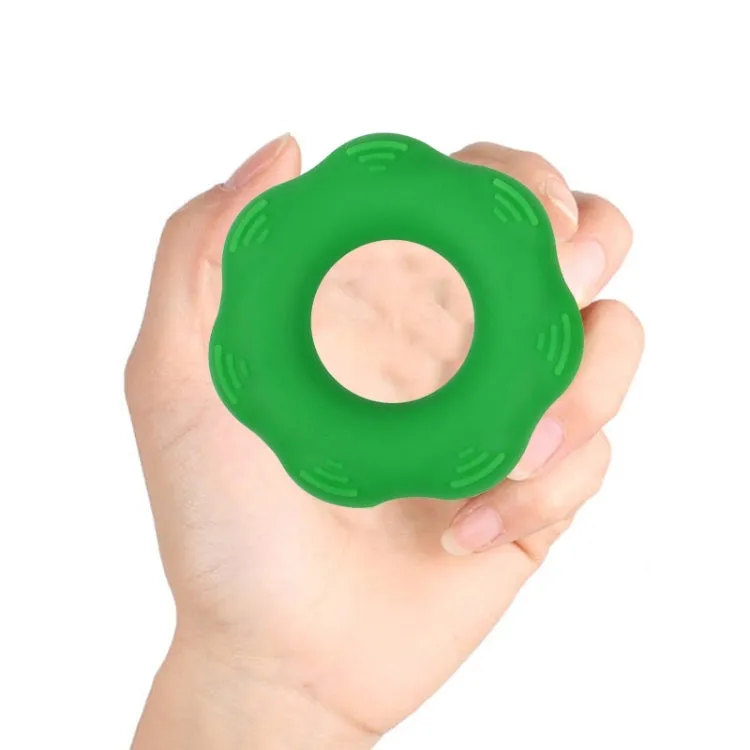 Hand Exercise Massage Bump Gear Type Silicone Grip Ring, Style: 50LB (Dark Green)