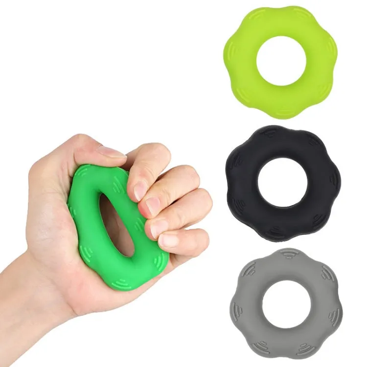 Hand Exercise Massage Bump Gear Type Silicone Grip Ring, Style: 50LB (Dark Green)