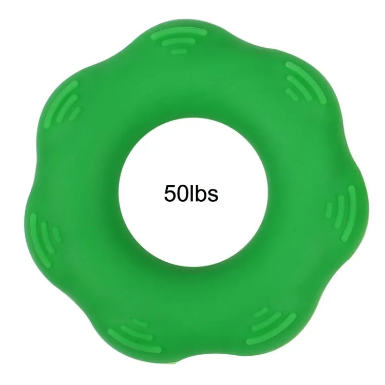 Hand Exercise Massage Bump Gear Type Silicone Grip Ring, Style: 50LB (Dark Green)