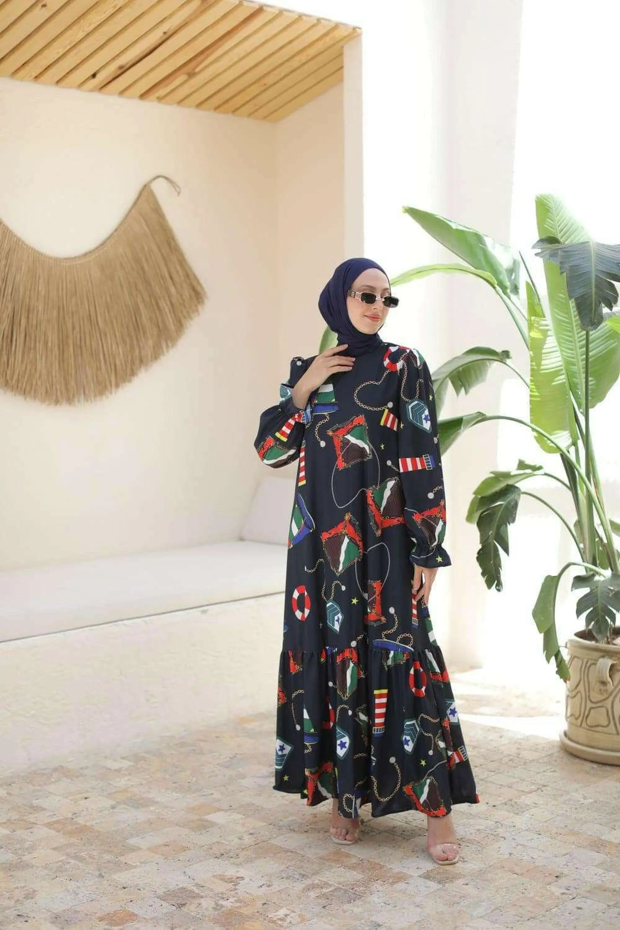 Hazel Long Maxi Dress - With Long Sleeve