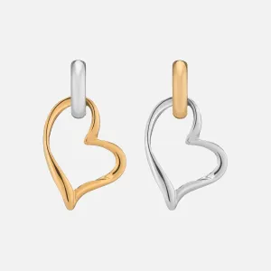 Heavy Metal Heart Earrings