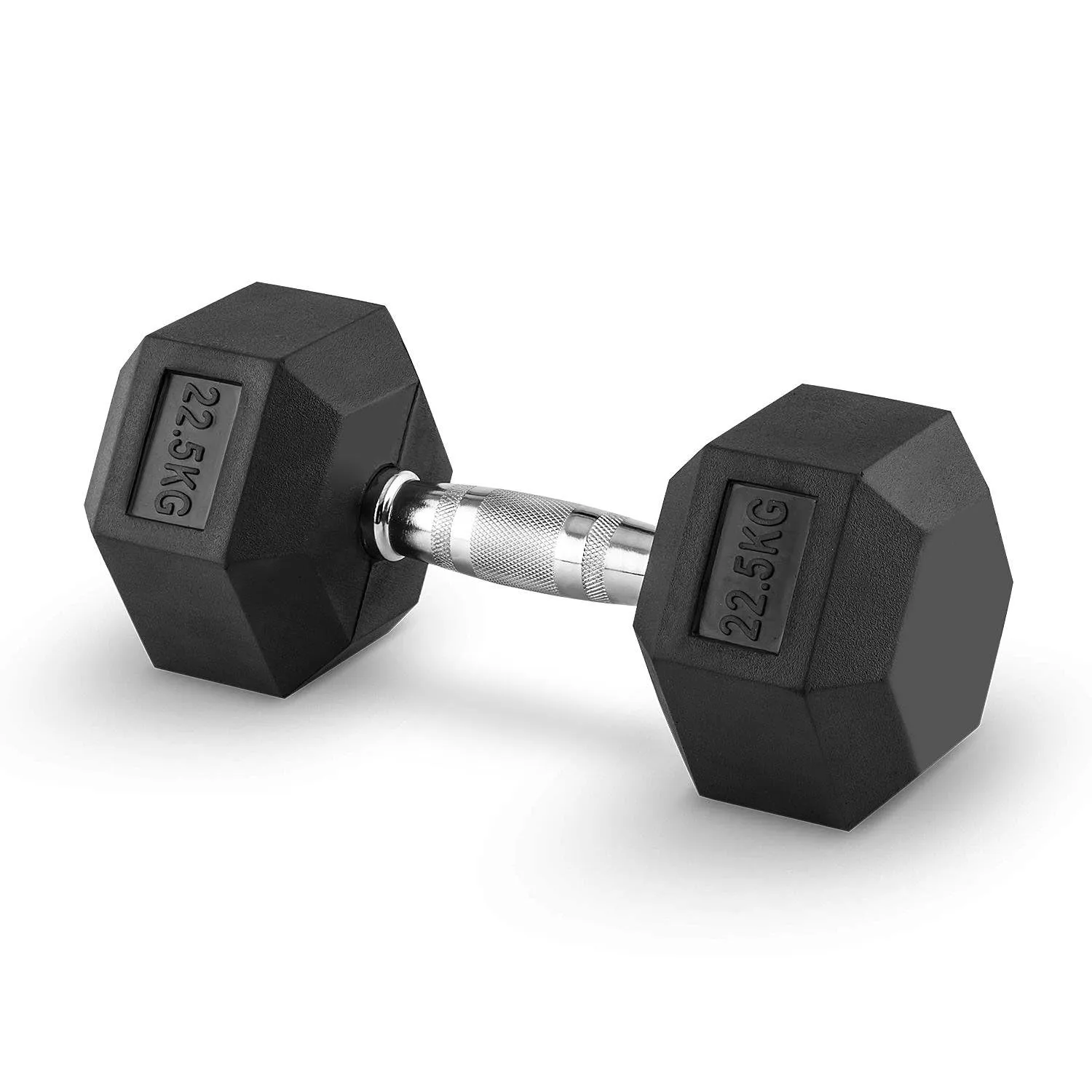 Hex Dumbbell for Home Gym use| Fitness gear |Gym Exercise| Workout Essentials | Gym Dumbbell | Dumbbell Weight for Men & Women | Home Workouts-Fitness | 22.5 kg dumbbell x 1 | Black