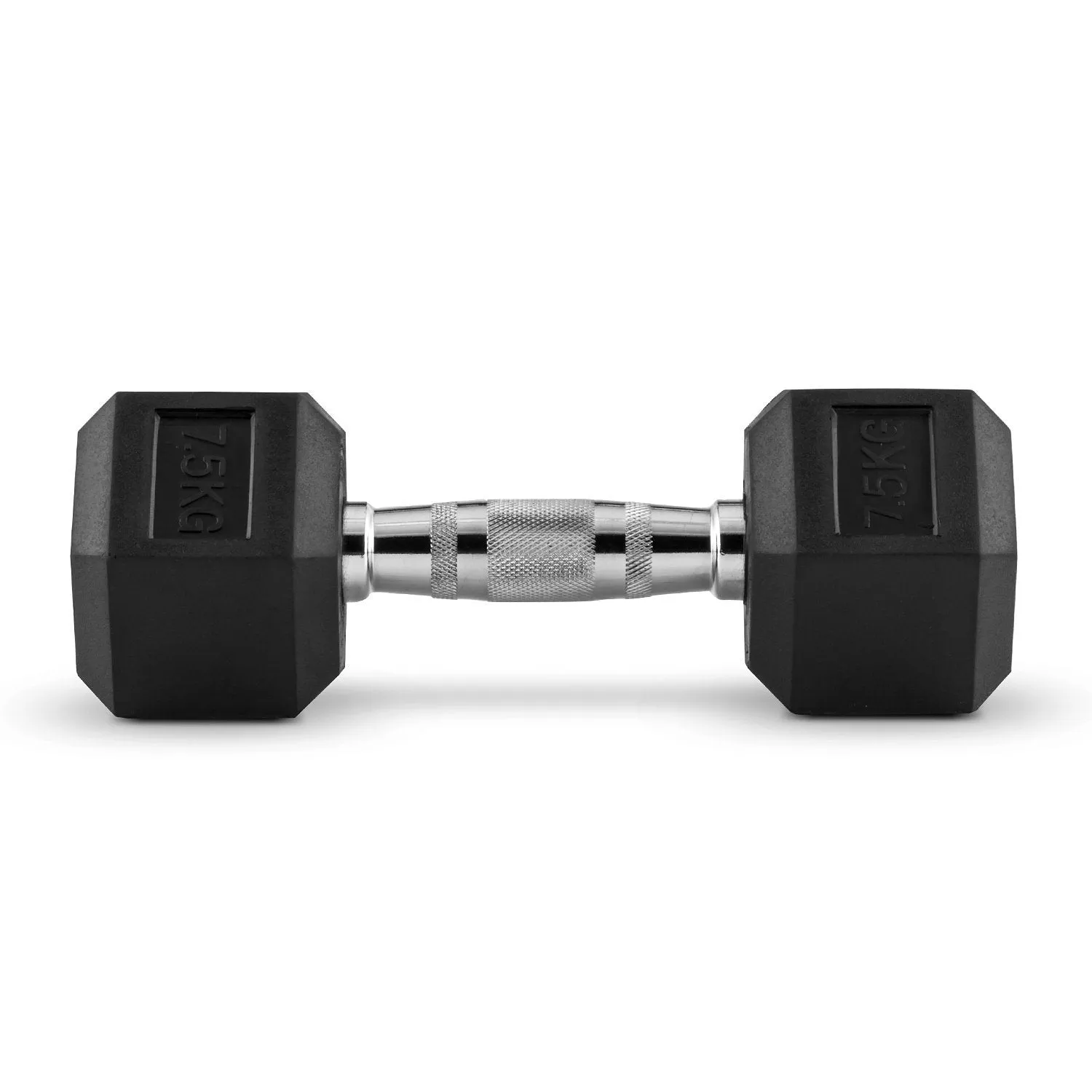 Hex Dumbbell for Home Gym use| Fitness gear |Gym Exercise| Workout Essentials | Gym Dumbbell | Dumbbell Weight for Men & Women | Home Workouts-Fitness | 7.5 kg dumbbell x 1 | Black