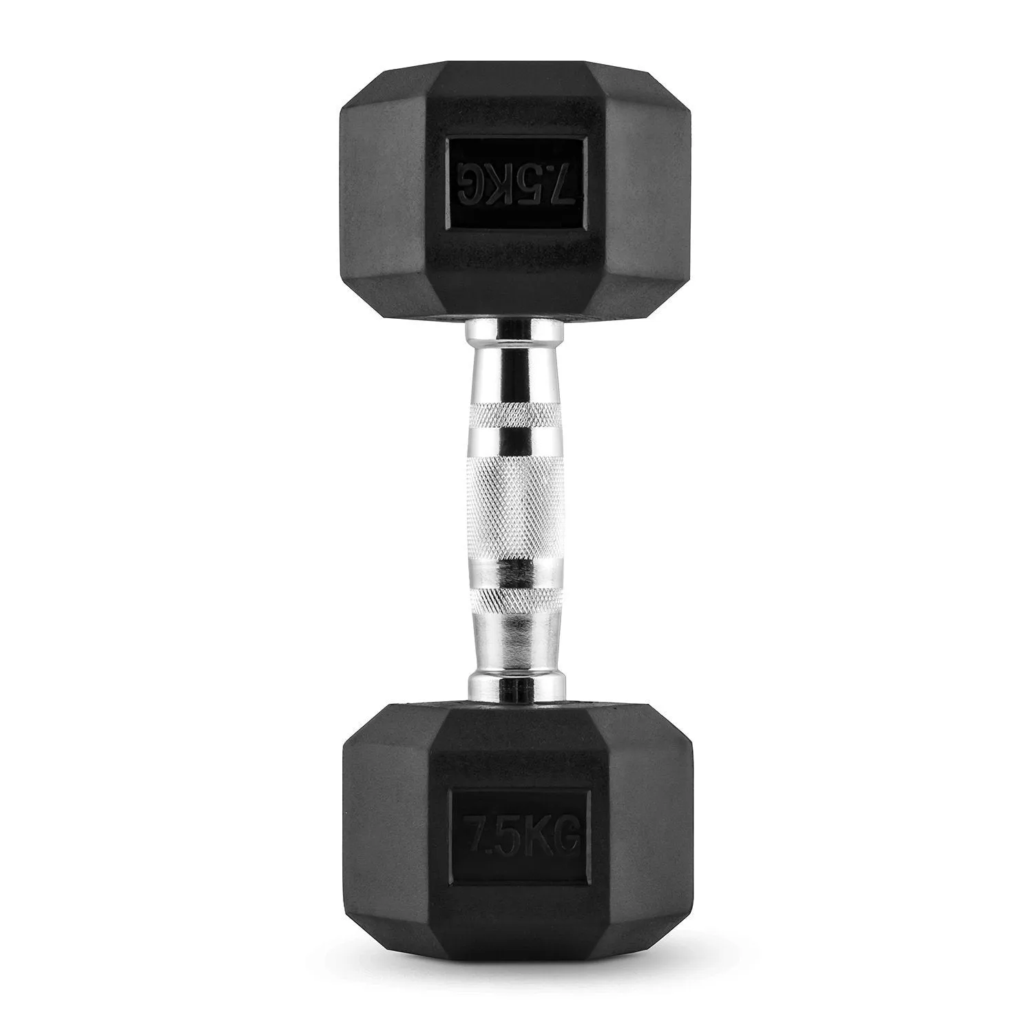 Hex Dumbbell for Home Gym use| Fitness gear |Gym Exercise| Workout Essentials | Gym Dumbbell | Dumbbell Weight for Men & Women | Home Workouts-Fitness | 7.5 kg dumbbell x 1 | Black