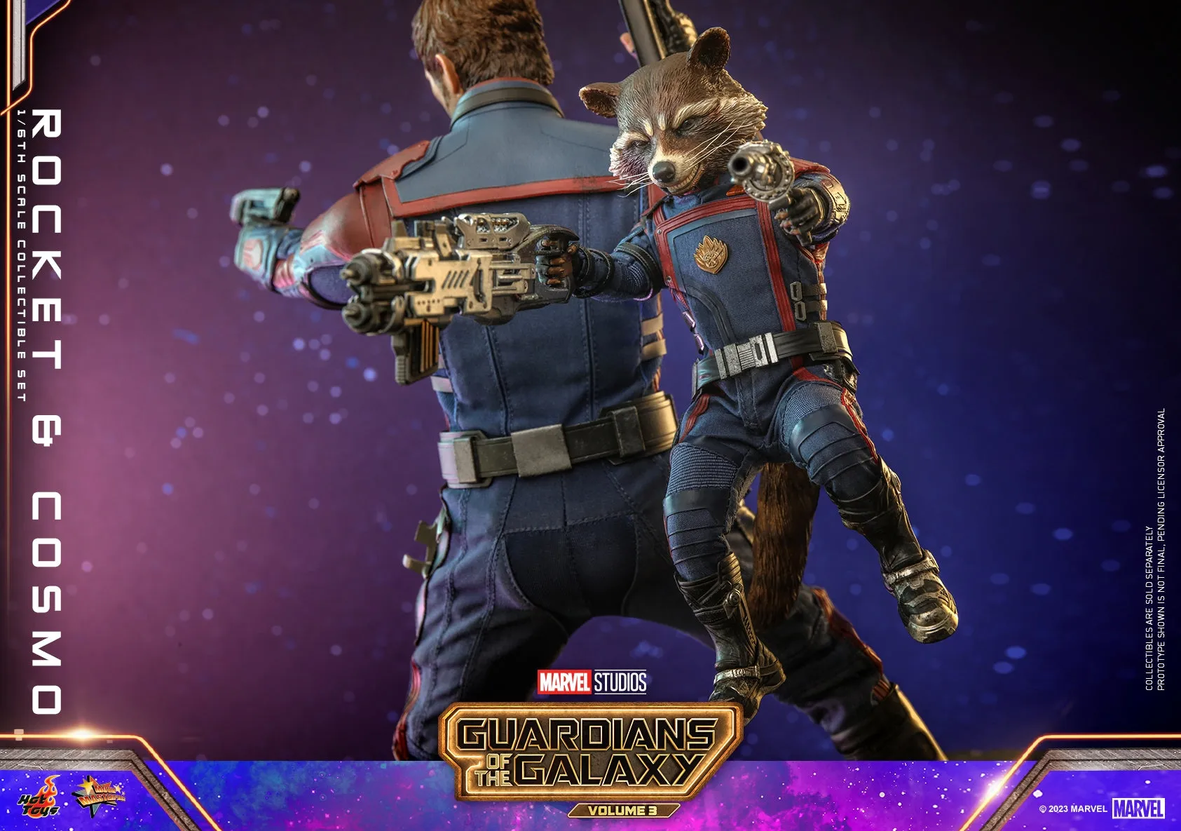 Hot Toys - MMS708 - Guardians of the Galaxy Vol 3 - 1/6th scale Rocket and Cosmo Collectible Set