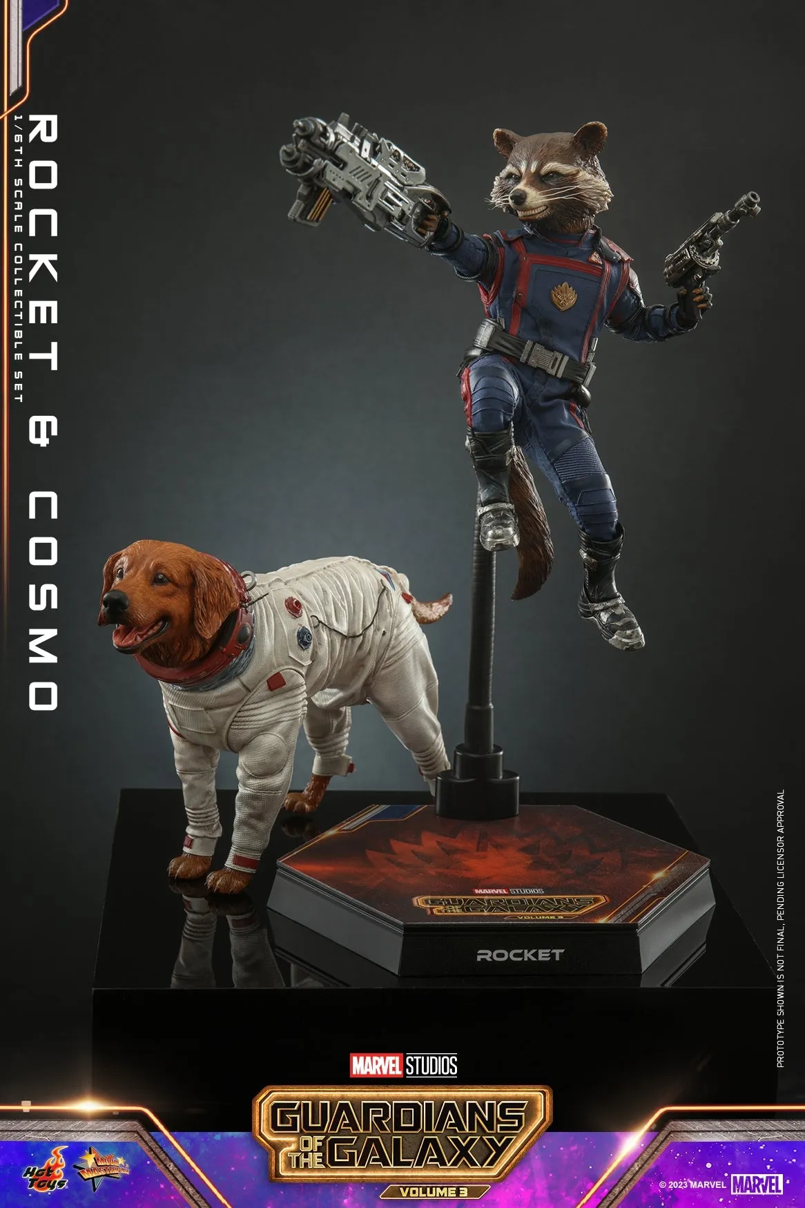 Hot Toys - MMS708 - Guardians of the Galaxy Vol 3 - 1/6th scale Rocket and Cosmo Collectible Set