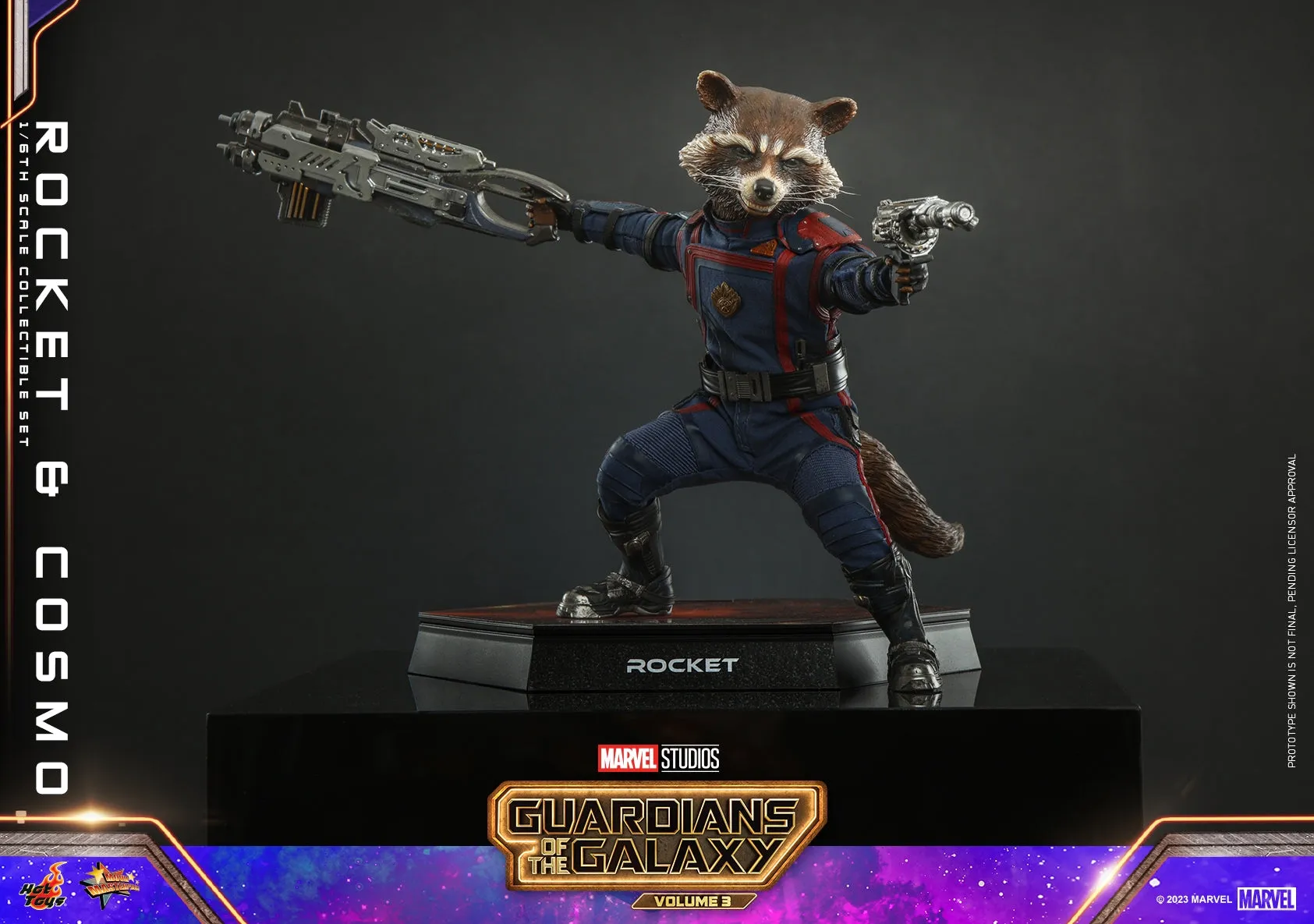 Hot Toys - MMS708 - Guardians of the Galaxy Vol 3 - 1/6th scale Rocket and Cosmo Collectible Set