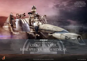 Hot Toys - TMS077 - SW: The Clone Wars - 1/6th scale Heavy Weapons Clone Trooper and BARC Speeder with Sidecar Set