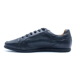 Hugo Boss Italiancrafted Low-Top Sneakers Leather Black Colour For Men