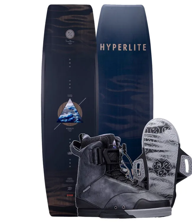 Hyperlite Blacklist Cable Wakeboard Package with Defacto Boots (2023)