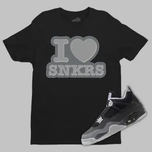 I Love Sneakers T-Shirt Matching Jordan 4 Fear 2024