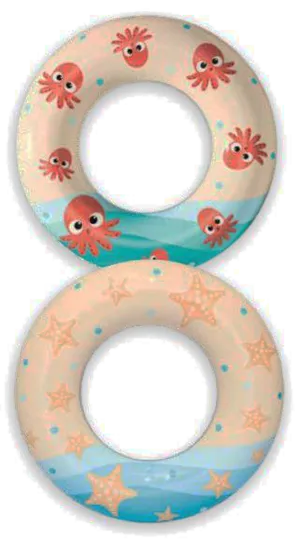 Inflatables and Floats Bestway 24" Sea Scene Design Swim Ring, 3-6 Years