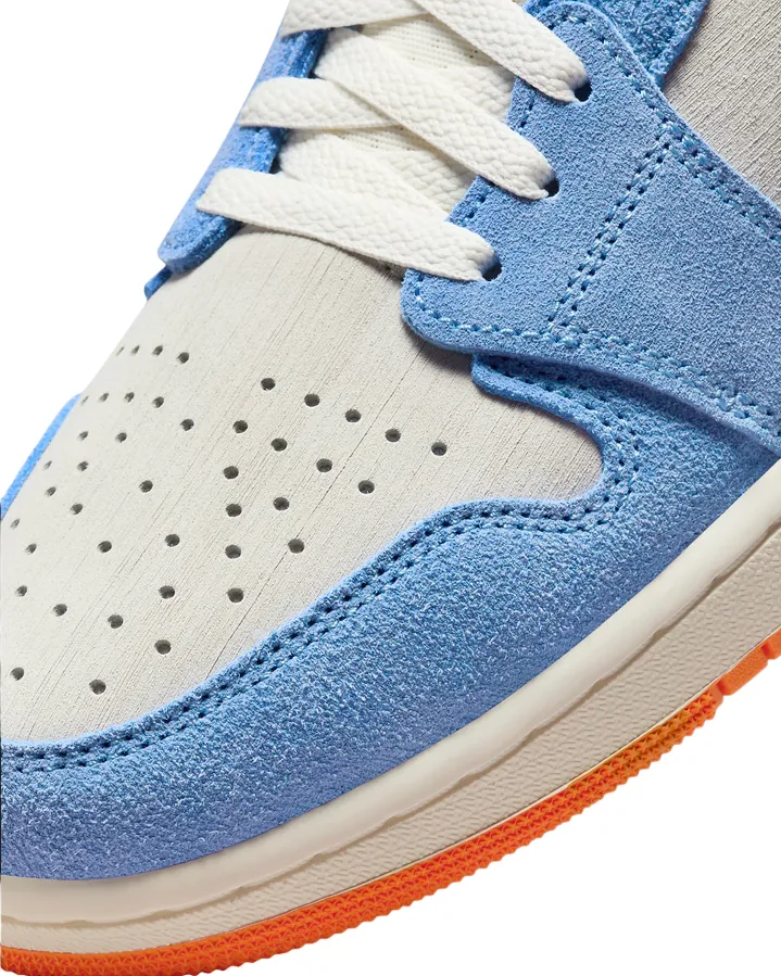 Jordan scarpa sneakers da uomo Jordan Air 1 Zoom CMFT 2 DV1307-184 sabbia azzurro argento arancio