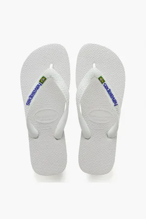 Kids Flip Flops Havaianas Brazil White