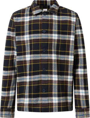 Knowledge Cotton Apparel Men&#x27;s Big Checked Heavy Flannel Overshirt  Blue Check | Buy Knowledge Cotton Apparel Men&#x27;s Big Checked Heavy Flannel Overshirt  Blue Check here | Outnorth