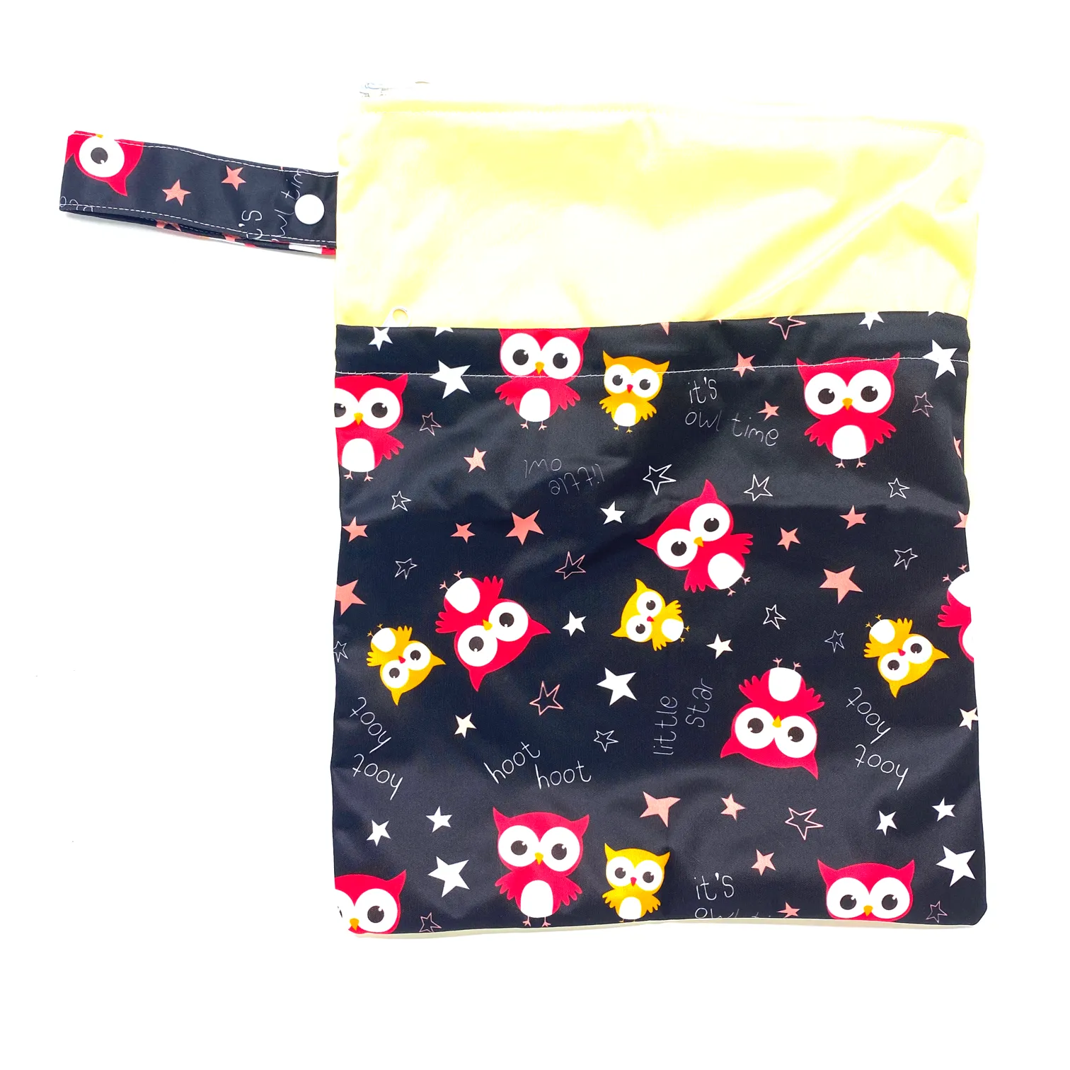 Large Wetbag (Strip) - Black Owls