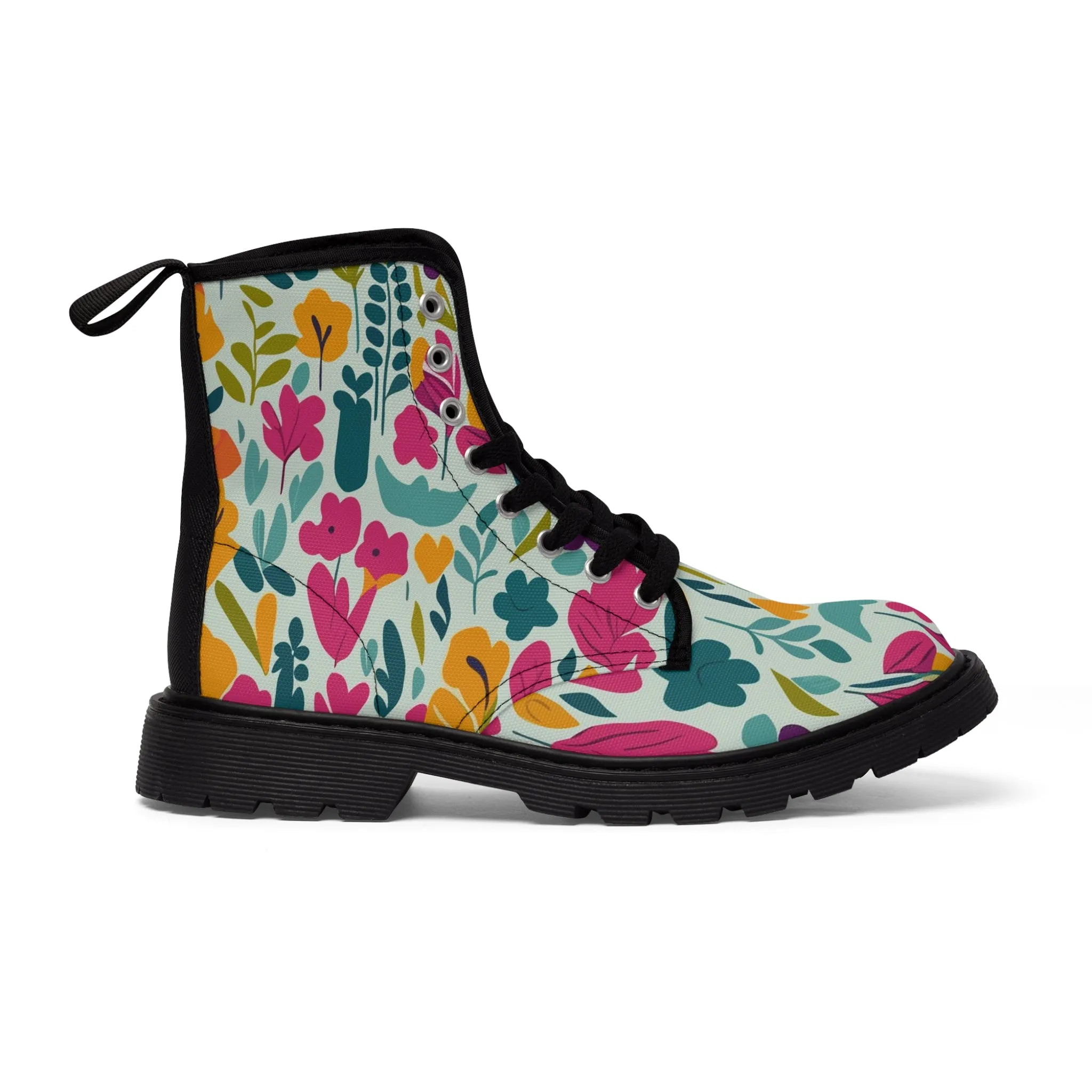 Light flowers - Inovax Woman's Canvas Boots