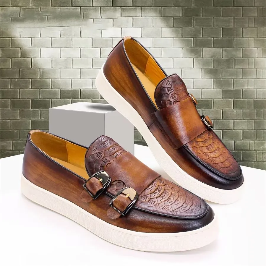 LuxeLeather Monkstrap Shoes