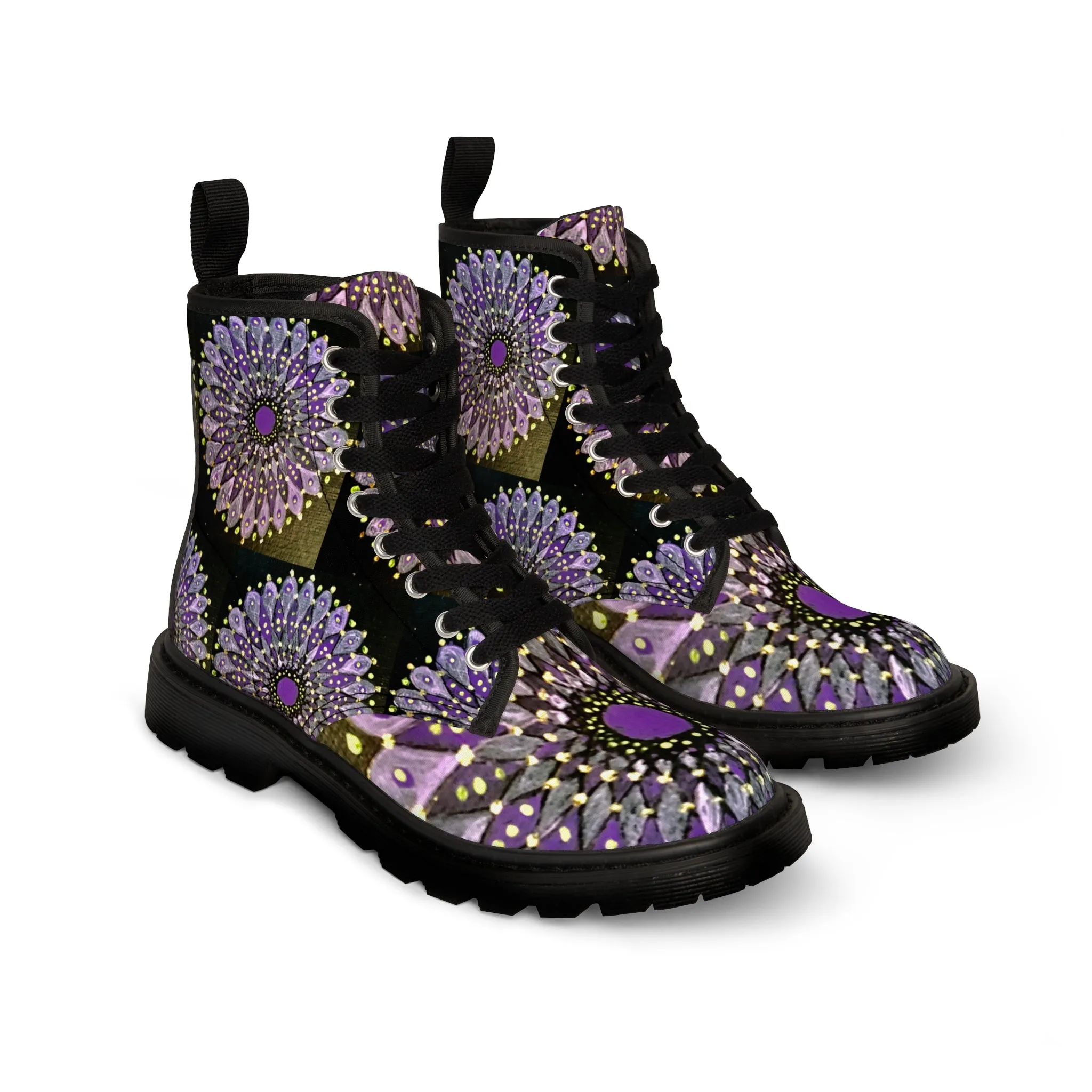 Mandala Women's Canvas Boots