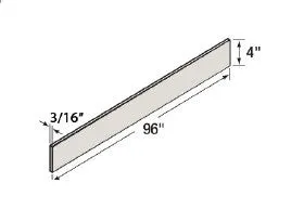 Matching Toe Kick Material - Chadwood Shaker - 96"W x 4"H x 3/16"D