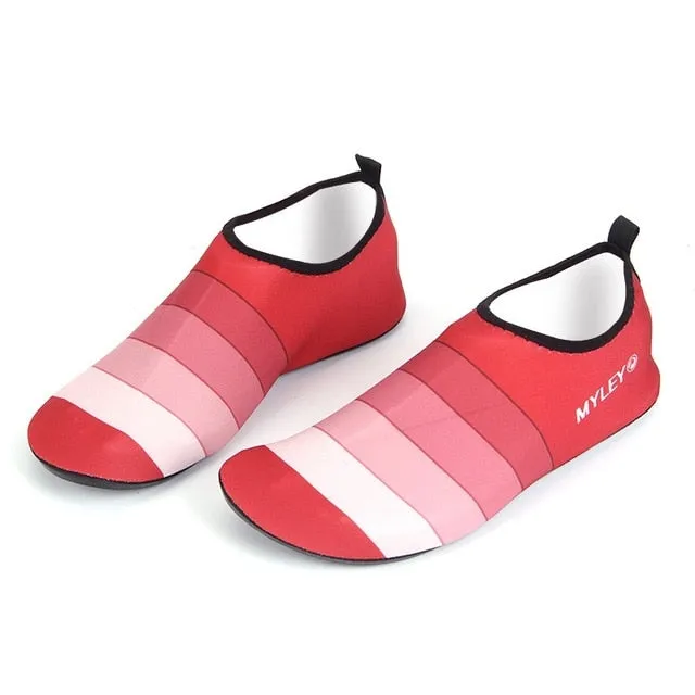 Men Women Couple Water Shoes Men Striped Beach Pool Dance Swim Surf Yoga Shoes New