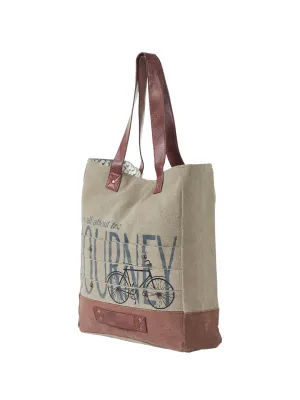 Mona B Women Canvas Tote |Shoulder | Hand Bag For Shopping, Travel and, Grocery (All about the Journey)