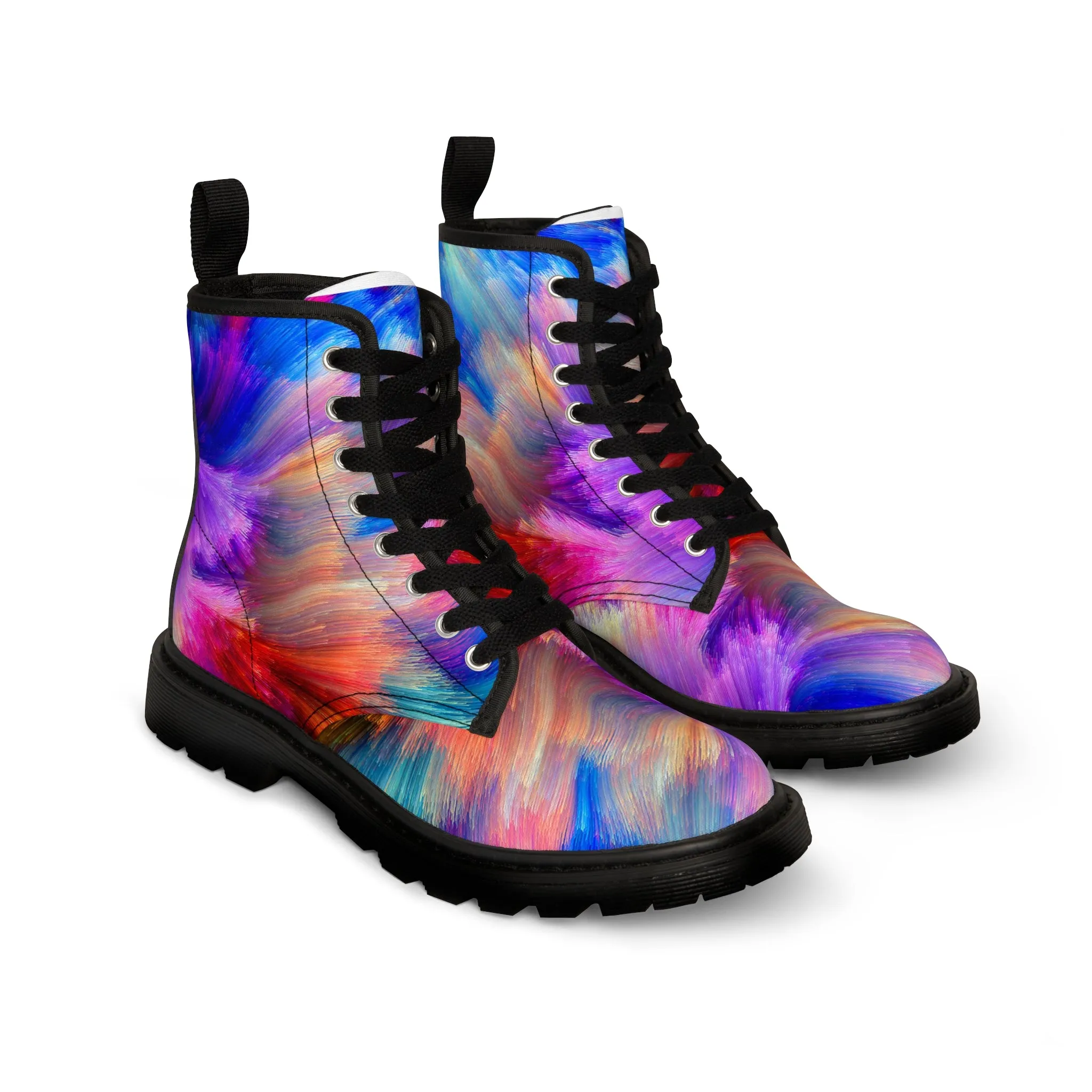 Neon Splash - Inovax Men's Canvas Boots