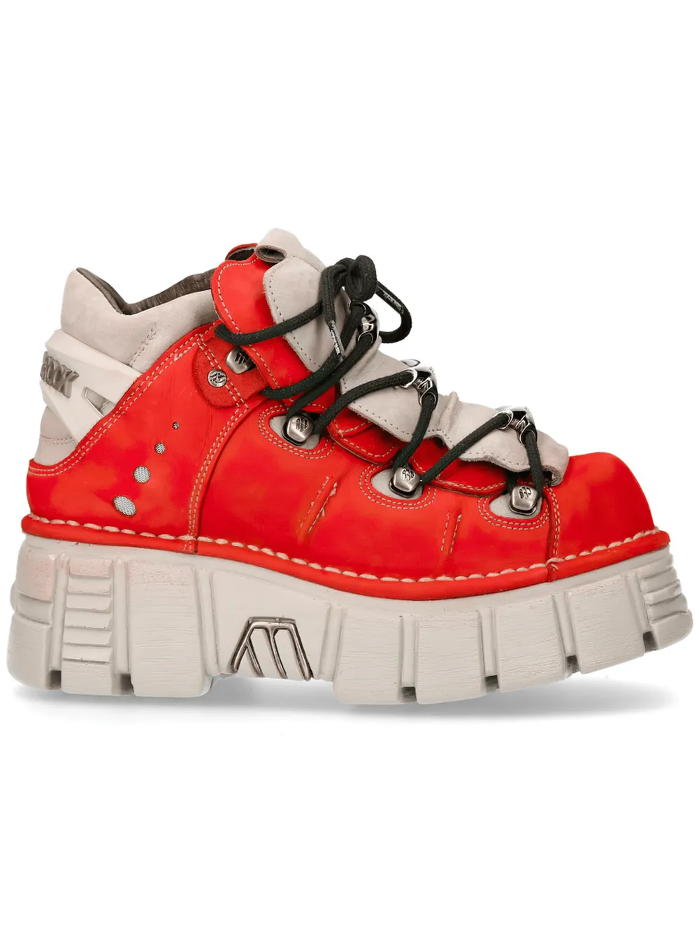 NEW ROCK Bold Red Platform Sneakers with Punk Rock Vibes