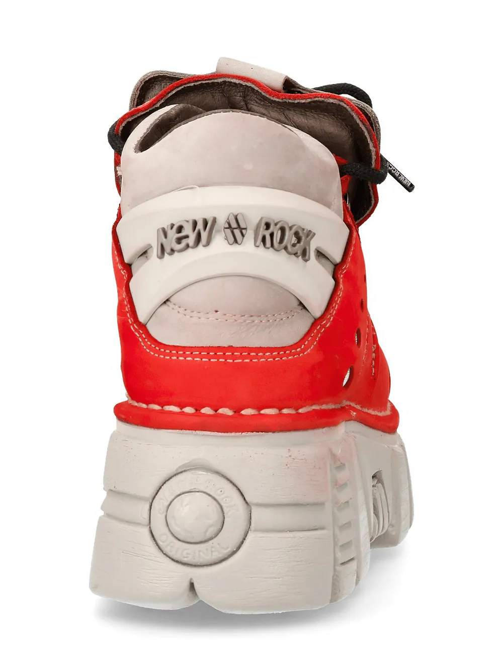 NEW ROCK Bold Red Platform Sneakers with Punk Rock Vibes