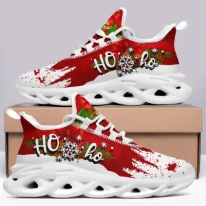 Personalized Xmas Fashion Sneakers, Custom Ho Ho Festive Shoes, Gift for Christmas