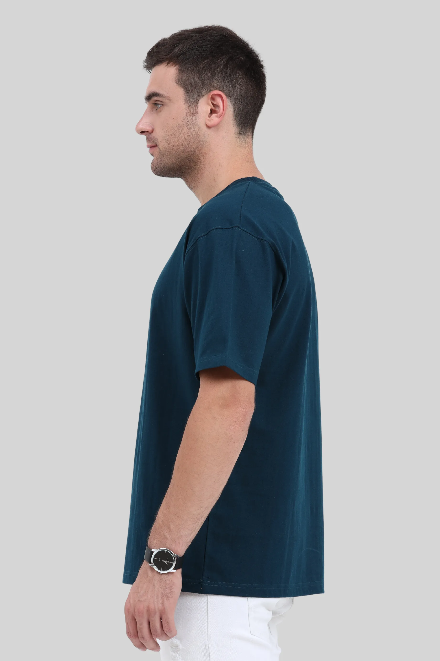 Petrol Blue Oversized T-shirt for men