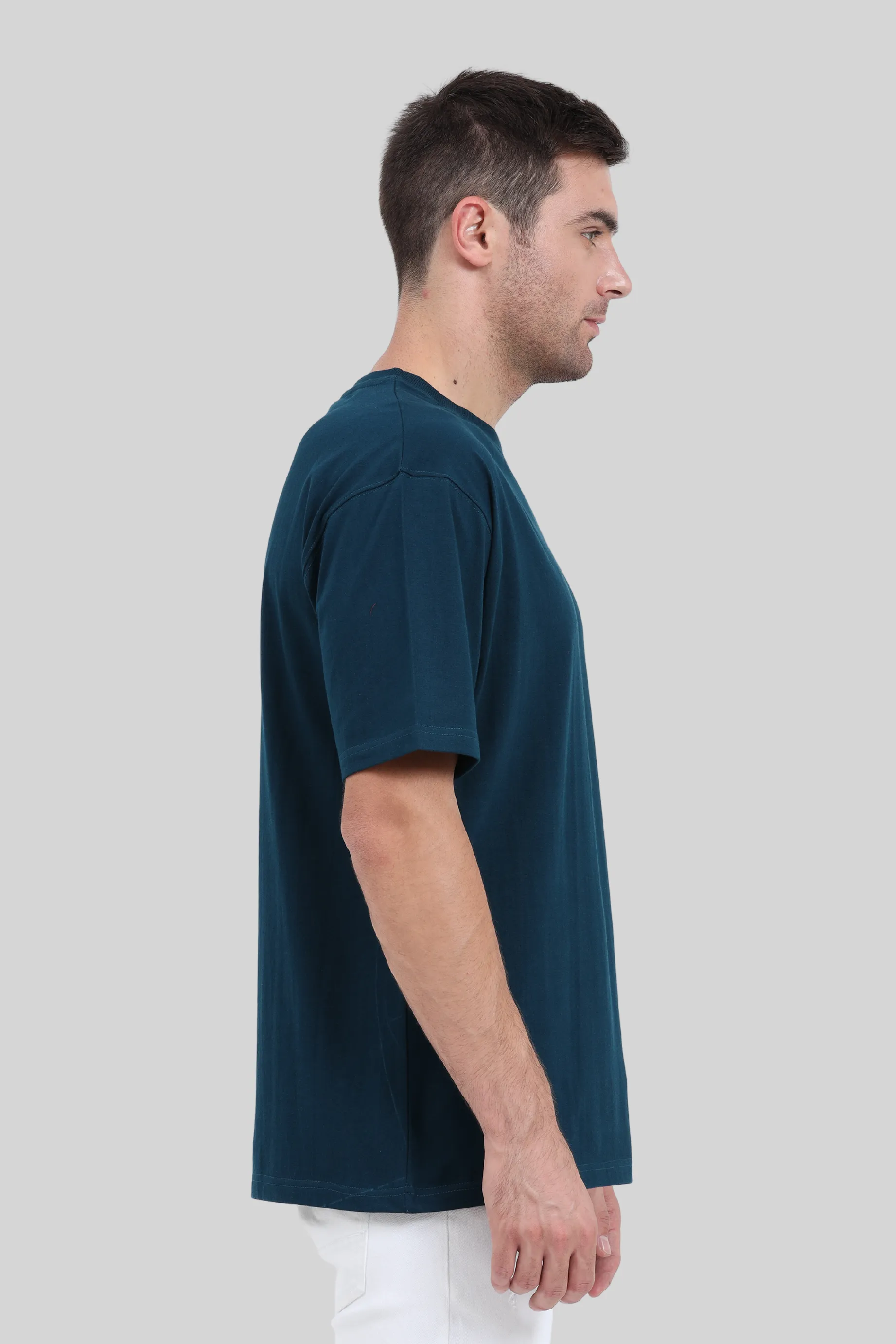 Petrol Blue Oversized T-shirt for men