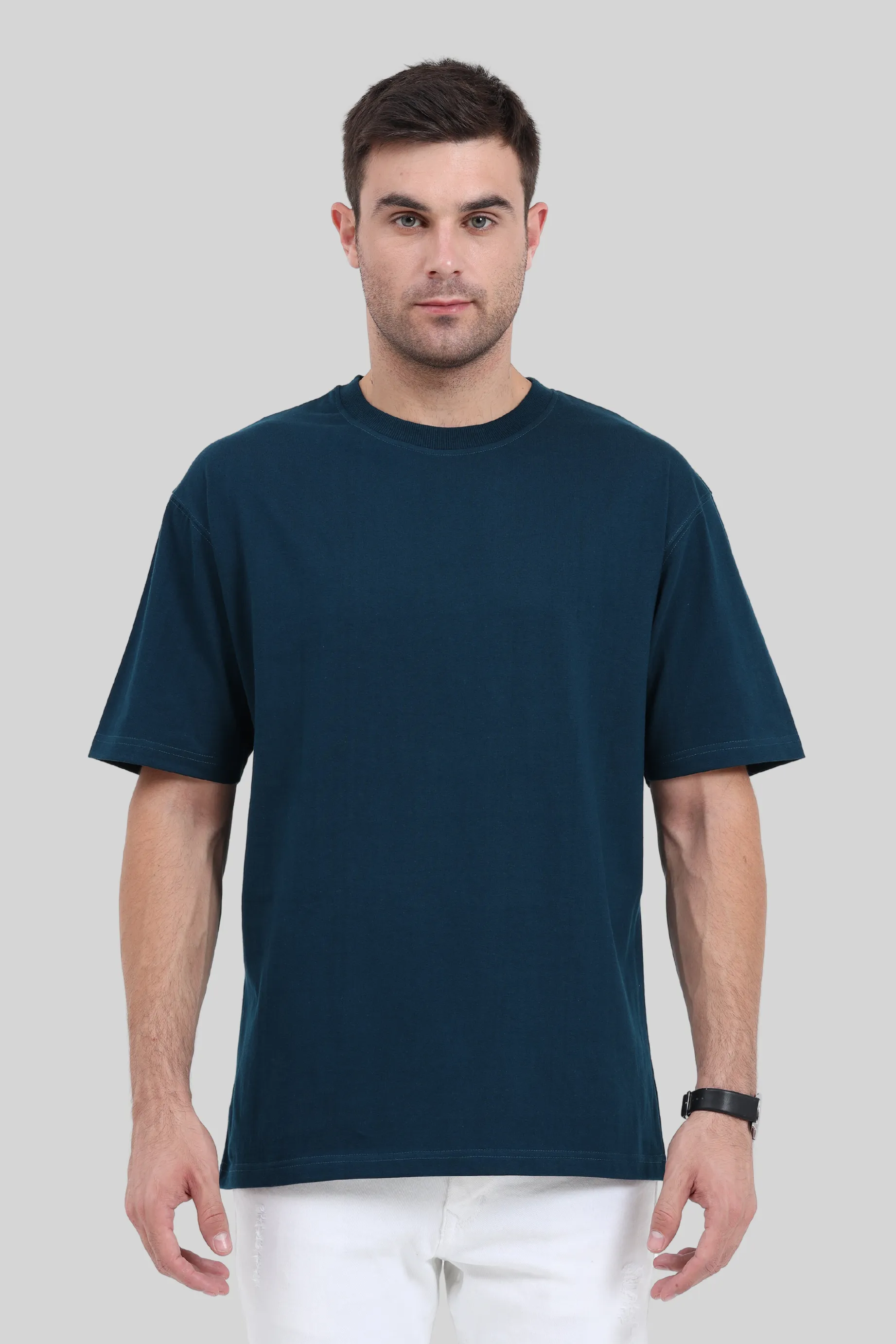 Petrol Blue Oversized T-shirt for men