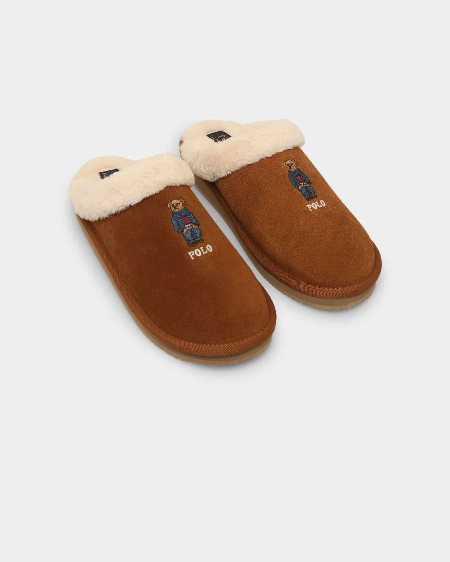 Polo Ralph Lauren Women's Kayleigh Scuff Bear Slipper SNF Suede