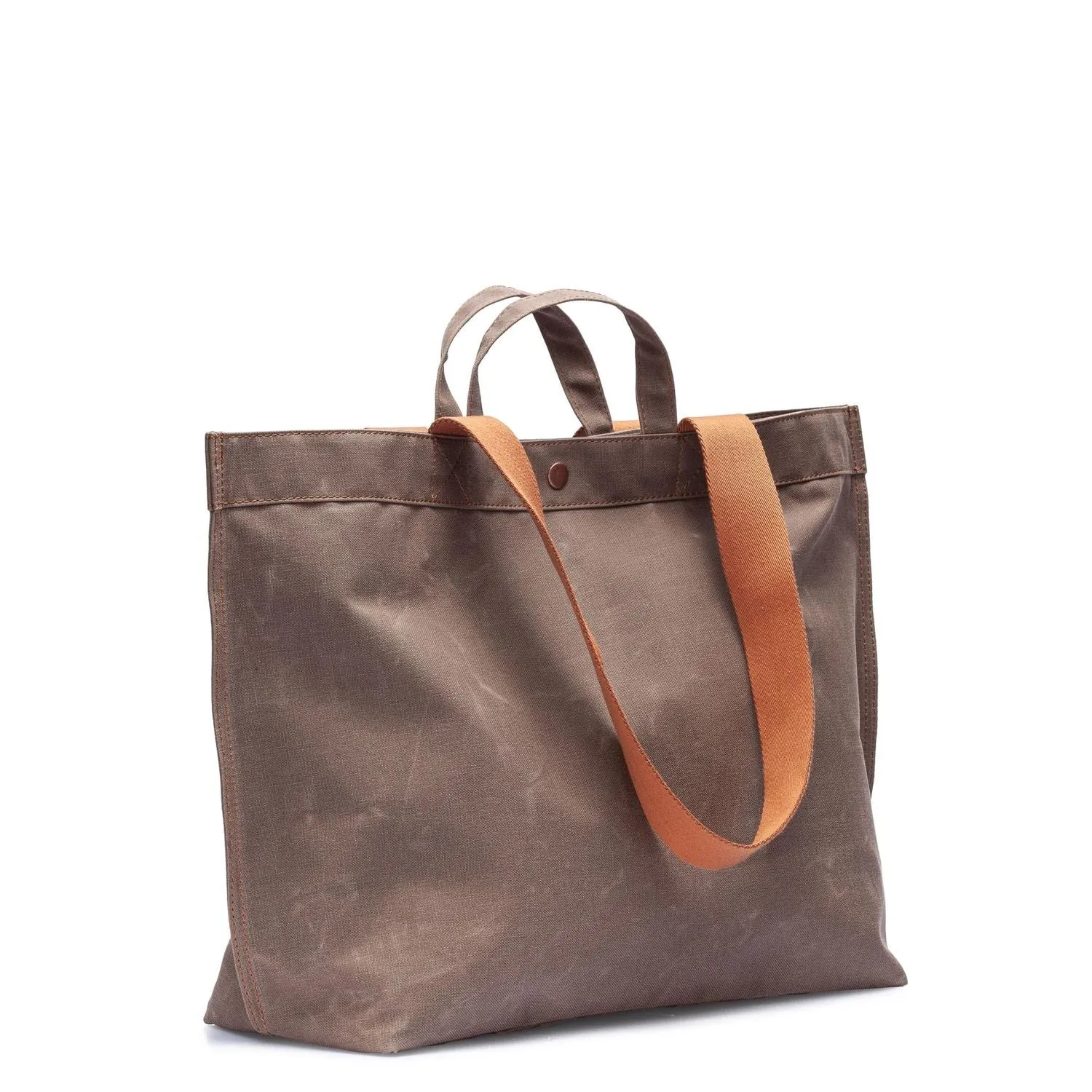 PRE-ORDER ONLY  No. 204 Large Tote Tobacco (REVERSIBLE)